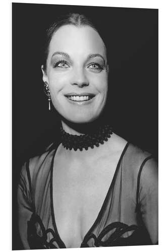 Foam board print Romy Schneider, film premiere of "Les Choses De La Vie", 1970