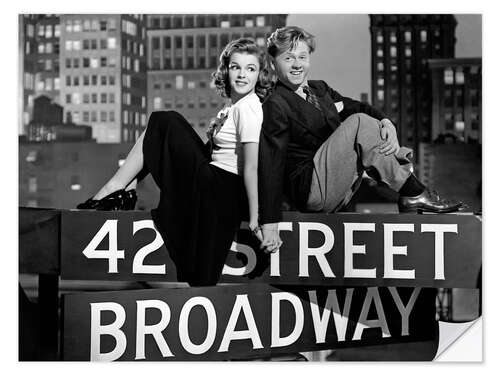 Selvklebende plakat Judy Garland And Mickey Rooney, Babes On Broadway 1941