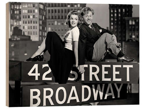 Holzbild Judy Garland und Mickey Rooney, Babes On Broadway 1941