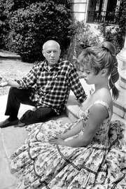 Magnettafel Brigitte Bardot und Pablo Picasso, 1956