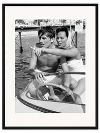 Gerahmter Kunstdruck Alain Delon und Bella Darvi, Cannes Film Festival, 1958