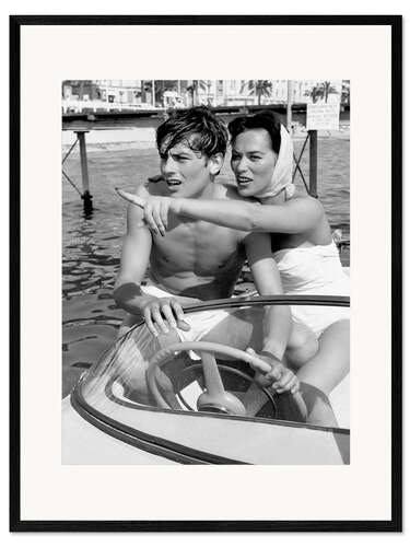 Impresión de arte enmarcada Alain Delon and Bella Darvi, Cannes Film Festival, 1958