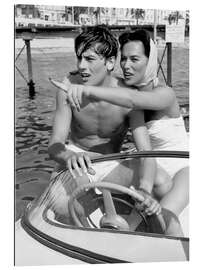 Quadro em plexi-alumínio Alain Delon and Bella Darvi, Cannes Film Festival, 1958