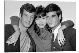 Galleriprint Jean Paul Belmondo, Anna Karina and Jean Claude Brialy, 1960