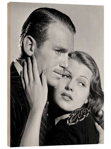 Tableau en bois Douglas Fairbanks Jr. and Rita Hayworth, Angels Over Broadway 1940