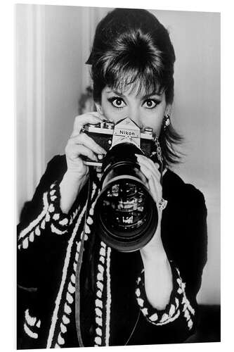 PVC print Gina Lollobrigida with camera