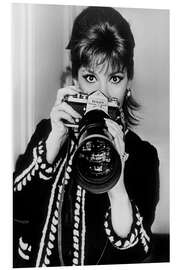 Foam board print Gina Lollobrigida with camera