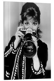 Galleritryk Gina Lollobrigida with camera