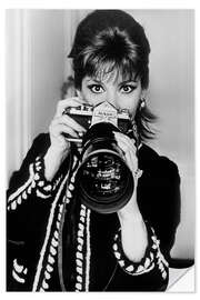 Adesivo murale Gina Lollobrigida with camera