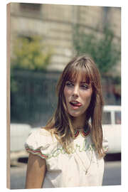 Quadro de madeira Jane Birkin, 1969