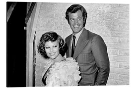 Aluminium print Jean Paul Belmondo and Claudia Cardinale on the film set, 1972