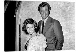 Galleritryk Jean Paul Belmondo and Claudia Cardinale on the film set, 1972