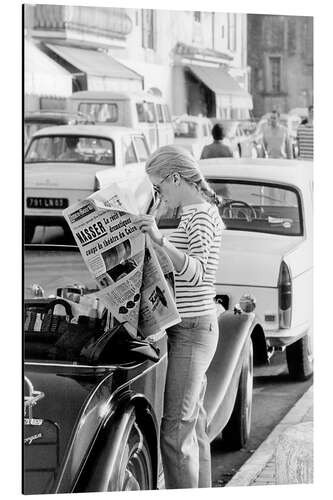 Aluminiumsbilde Catherine Deneuve in Saint-Tropez, 1967