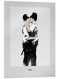 Acrylic print Banksy - Kissing Cops