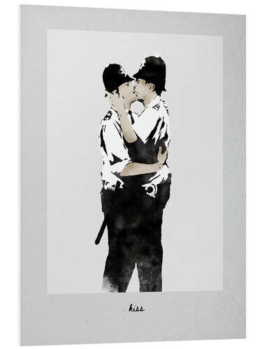 Tableau en PVC Banksy - Kissing Cops