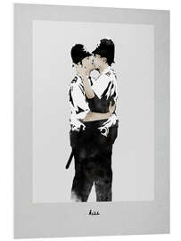 Foam board print Banksy - Kissing Cops