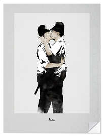 Wall sticker Banksy - Kissing Cops