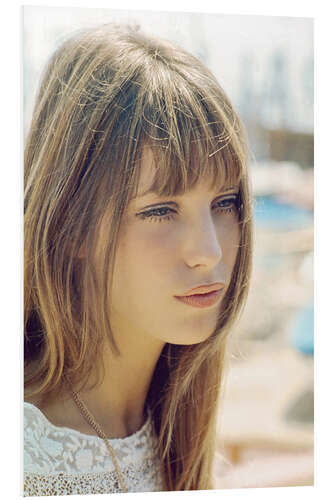 Stampa su PVC Jane Birkin in Cannes Harbour, 1969