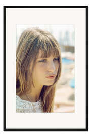 Gerahmter Kunstdruck Jane Birkin im Hafen von Cannes, 1969