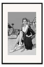 Gerahmter Kunstdruck Sophia Loren auf dem Cannes Festival, 1954