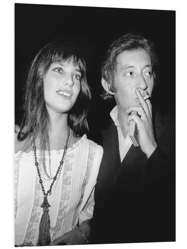 Obraz na PCV Jane Birkin and Serge Gainsbourg, at the premiere of 'Cannabis', 1970