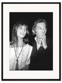 Gerahmter Kunstdruck Jane Birkin und Serge Gainsbourg, auf der Premiere von 'Cannabis', 1970