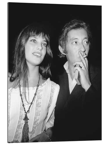 Gallery print Jane Birkin and Serge Gainsbourg, at the premiere of 'Cannabis', 1970