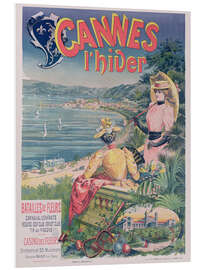 Foam board print Advertising poster for the 'Casino des Fleurs', 'Cannes in Winter', 1892