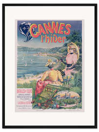 Gerahmter Kunstdruck Werbeplakat für das 'Casino des Fleurs', 'Cannes im Winter', 1892