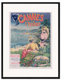 Gerahmter Kunstdruck Werbeplakat für das 'Casino des Fleurs', 'Cannes im Winter', 1892