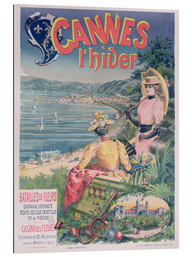 Gallery print Advertising poster for the 'Casino des Fleurs', 'Cannes in Winter', 1892