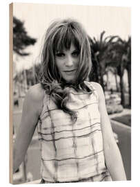 Wood print Francoise Dorleac, Cannes Festival, 1964