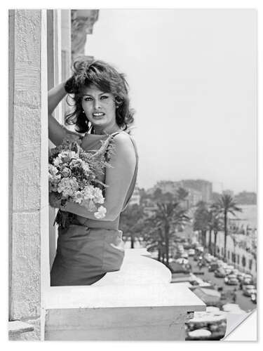 Sticker mural Sophia Loren, Cannes Festival, 1959