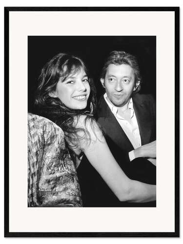Plakat artystyczny premium w ramie Jane Birkin and Serge Gainsbourg, 1974