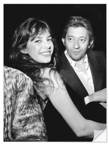 Sticker mural Jane Birkin and Serge Gainsbourg, 1974