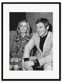 Framed art print Catherine Deneuve and Andjean Paul Belmondo, 1968