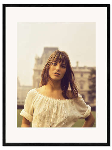 Framed art print Jane Birkin, Paris 1969