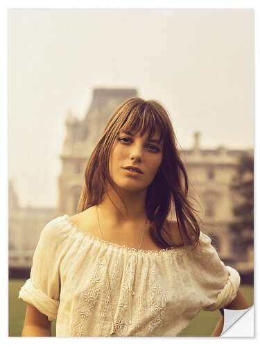 Sticker mural Jane Birkin, Paris 1969