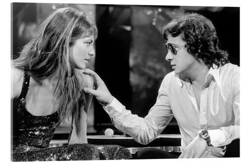 Acrylic print Jane Birkin and Michel Sardou in 'The Tv Show', 1975