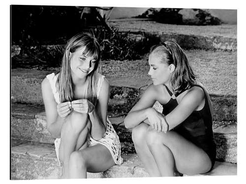 Aluminiumsbilde Jane Birkin and Romy Schneider