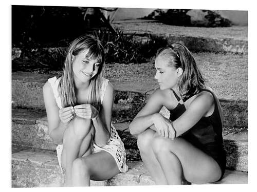 Foam board print Jane Birkin and Romy Schneider