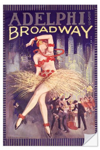 Selvklebende plakat Broadway , Adephi Theatre, London, 1926