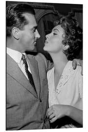 Aluminiumtavla Gina Lollobrigida and husband