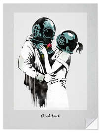 Selvklebende plakat Banksy - Think Tank