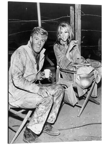 Aluminium print Robert Redford and Jane Fonda, 1966