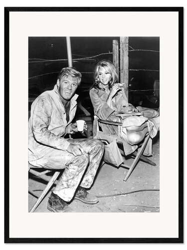 Gerahmter Kunstdruck Robert Redford und Jane Fonda, 1966
