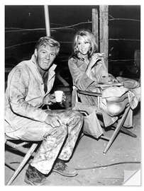 Wandsticker Robert Redford und Jane Fonda, 1966