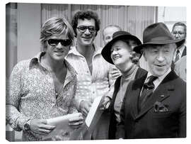 Lienzo Robert Redford, Sydney Pollack, Mr and Mrs Arthur Rubinstein, Cannes, 1972