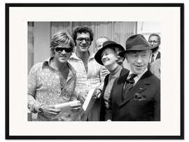 Gerahmter Kunstdruck Robert Redford, Sydney Pollack, Arthur Rubinstein und Frau, Cannes, 1972