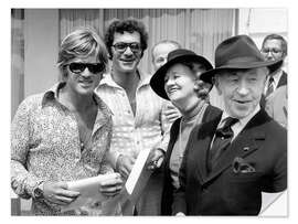 Sticker mural Robert Redford, Sydney Pollack, Mr and Mrs Arthur Rubinstein, Cannes, 1972